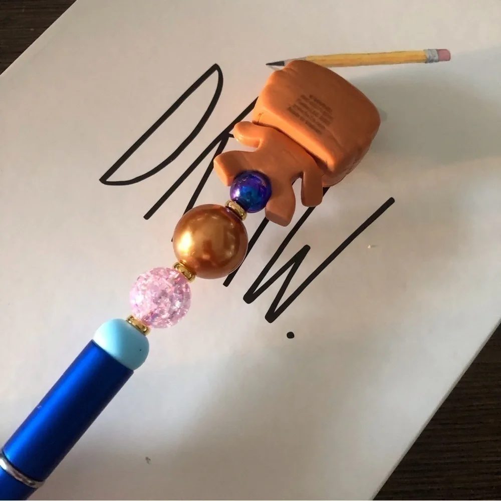 Marvel Gingerbread man handmade beaded pen: Thanos
